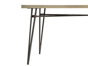 Miniaturka 4 - Drewniany stół z dekoracyjnym blatem w stylu industrialnym kolor naturalny