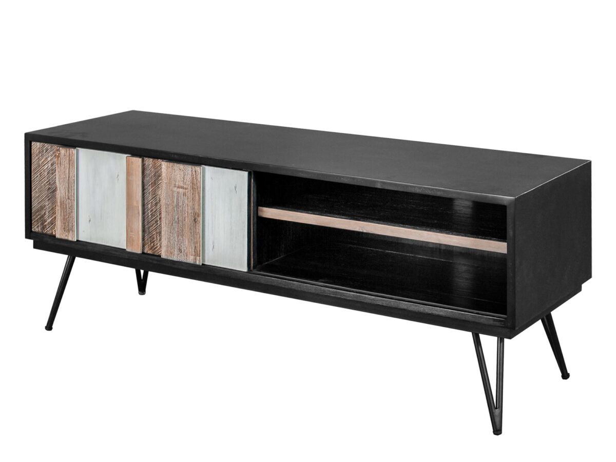 Komoda RTV retro z akacjowymi frontami – Mondo