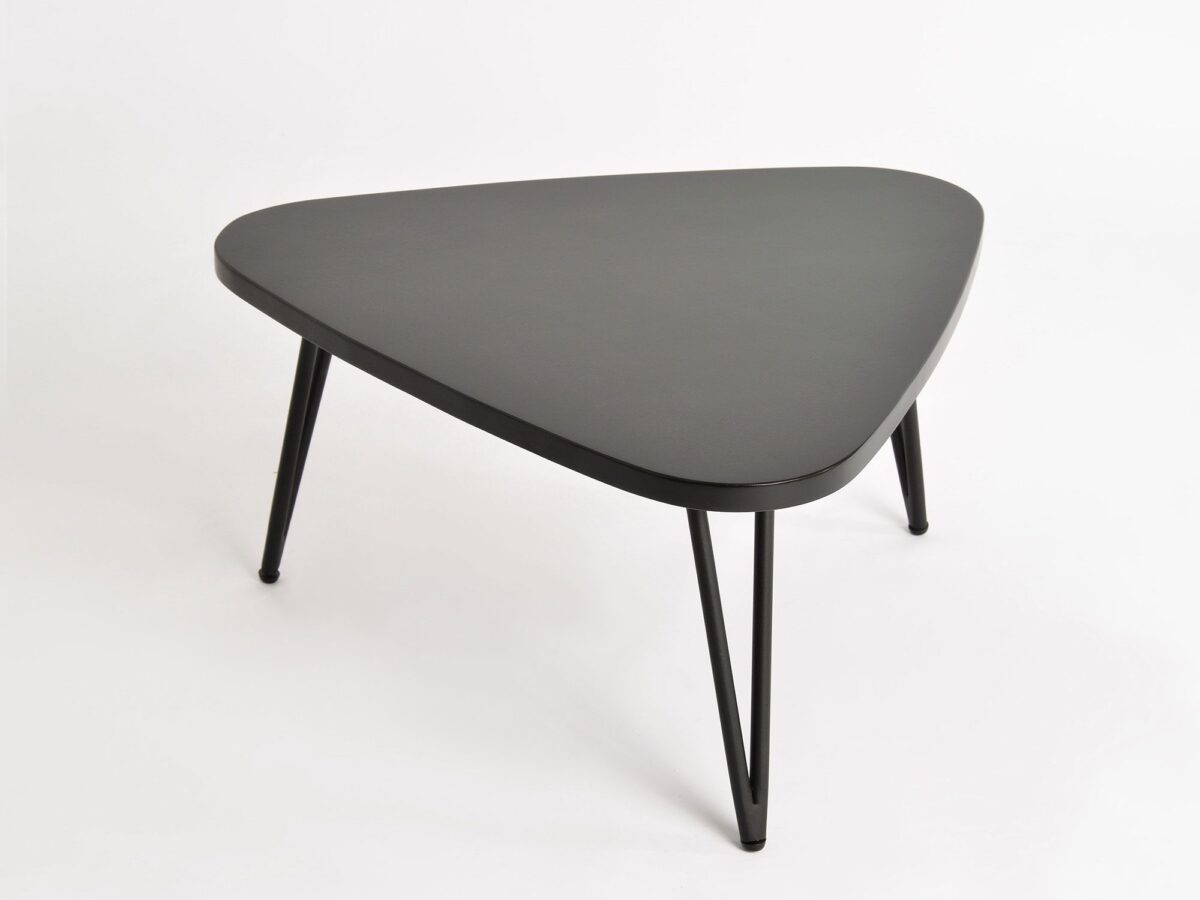 Stolik retro kawowy z blatem imitującym kamień