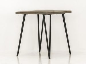 Miniaturka 1 - Detal drewnianego blatu w stylu industrialnym kolor ciemny brąz