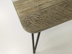 Miniaturka 3 - Drewniany stół z metalowymi nogami w stylu industrialnym kolor ciemny brąz