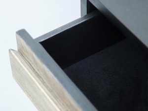 Miniaturka 2 - Detal drewnianego blatu w stylu industrialnym kolor ciemny brąz