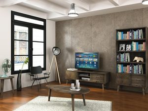 Miniaturka 2 - Komoda z litego drewna retro z frontami 3D