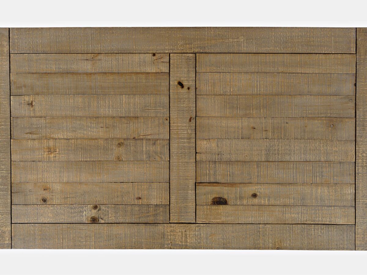 Stół drewniany z dekoracyjnym blatem w jodełkę