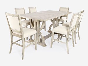 Miniaturka 4 - Zestaw rustykalnych krzeseł z tapicerowanym siedziskiem