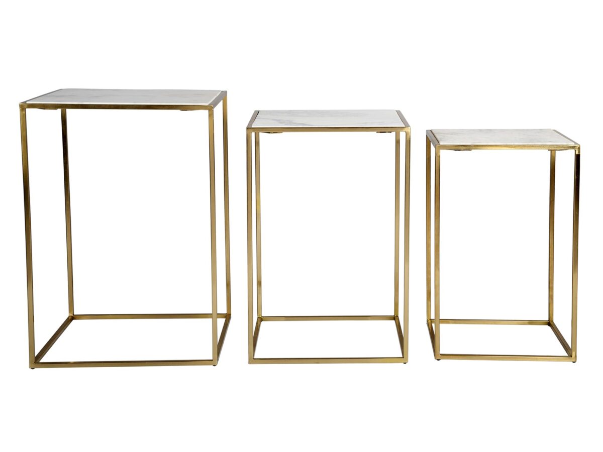 Nowoczesne stoliki kawowe z metalową podstawą w stylu glamour