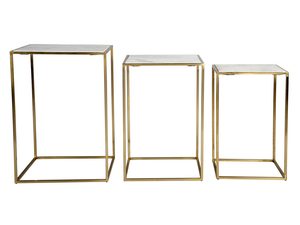 Miniaturka 1 - Nowoczesne stoliki kawowe z metalową podstawą w stylu glamour