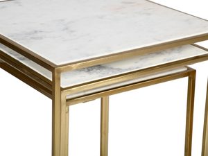 Miniaturka 4 - Zestaw złotych stolików do kawy