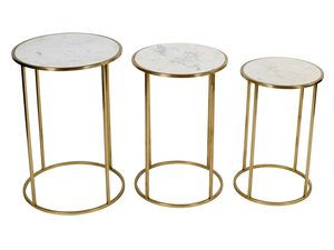 Miniaturka 4 - Eleganckie stoliki z marmurowym blatem w stylu glamour