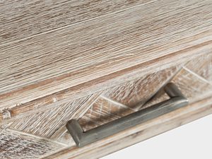 Miniaturka 1 - Konsola z drewnianym blatem w stylu boho do przedpokoju