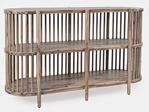 Miniaturka 1 - Półokrągły regał w stylu rustykalnym z naturalnego drewna