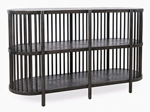 Miniaturka 1 - Industrialny regał do salonu z pionowymi szczebelkami