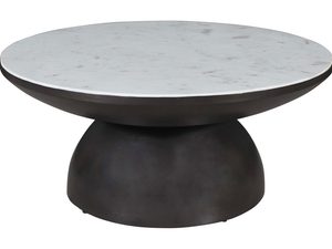 Miniaturka 1 - Okrągły marmurowy stolik kawowy w nowoczesnym stylu