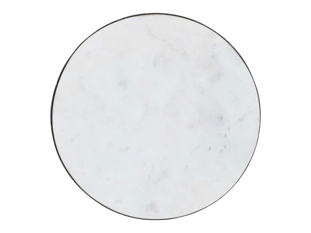 Okrągły blat z białego marmuru do eleganckich wnętrz