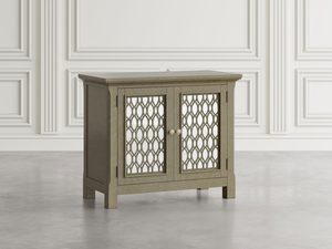 Miniaturka 5 - Beżowa komoda z ozdobnymi drzwiami w stylu vintage