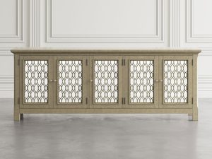 Miniaturka 1 - Stylowa komoda z drewnianymi frontami i ozdobnymi panelami