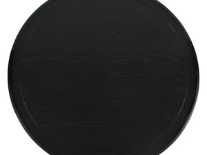Miniaturka 3 - Okrągły stół do jadalni z czarnym drewnianym blatem