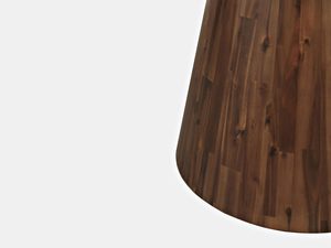 Miniaturka 1 - Stylowy brązowy stół z drewnianym blatem i solidną podstawą