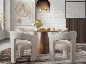 Miniaturka 3 - Miękkie krzesło z tapicerką w stylu nowoczesnym do jadalni