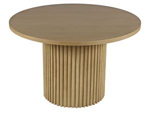 Miniaturka 1 - Okrągły stół z drewnianą podstawą w stylu skandynawskim