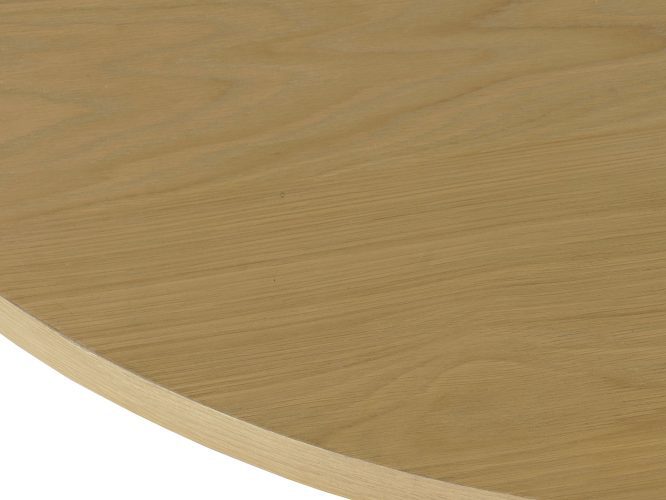 Stół Japandi 122cm z Ryflowanym Blatem w Naturalnym Drewnie – Avola