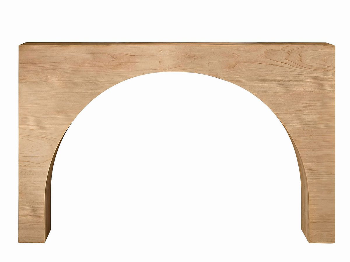 Konsola Japandi z Łagodnym Łukiem i Widoczną Strukturą Drewna – Avola