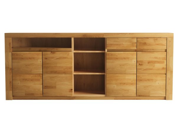 Komoda z drewna dębowego z naturalnym rysunkiem słojów