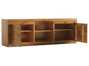 Miniaturka 3 - Ryflowana dębowa szafka RTV