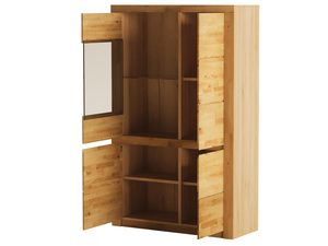 Miniaturka 4 - Narożna szafa z półkami i lustrem otwierana pod kątem