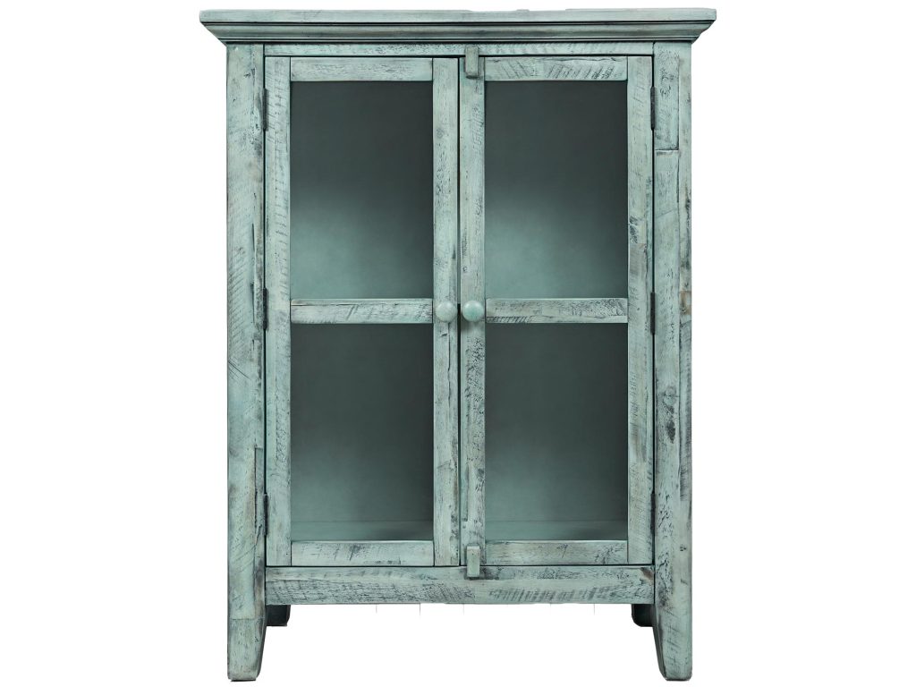 Komoda rustykalna turkusowo-miętowa z przetarciami shabby chic – Avola