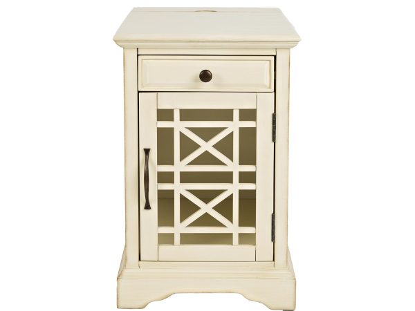 Szafka nocna z przeszklonymi drzwiami