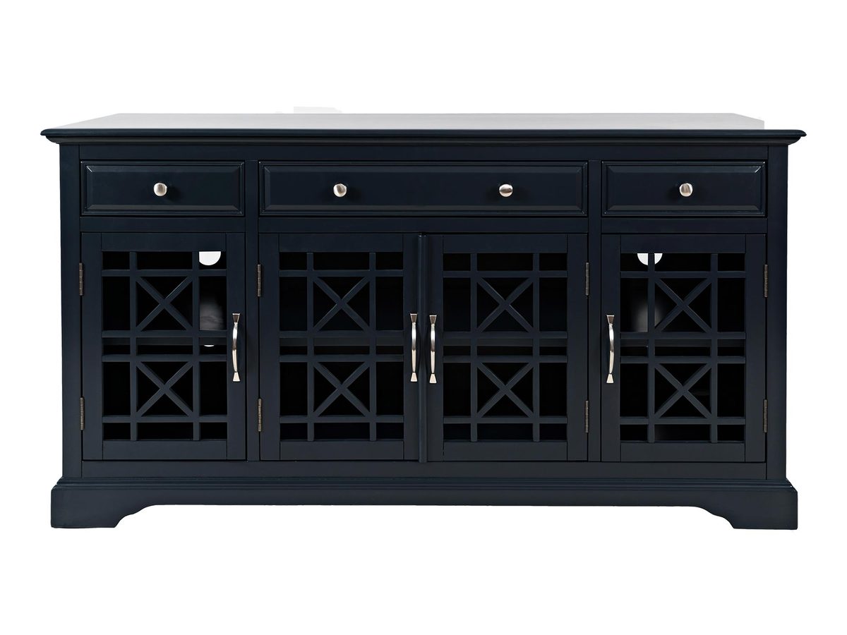 Komoda w granatowym kolorze z subtelnymi akcentami – Avola