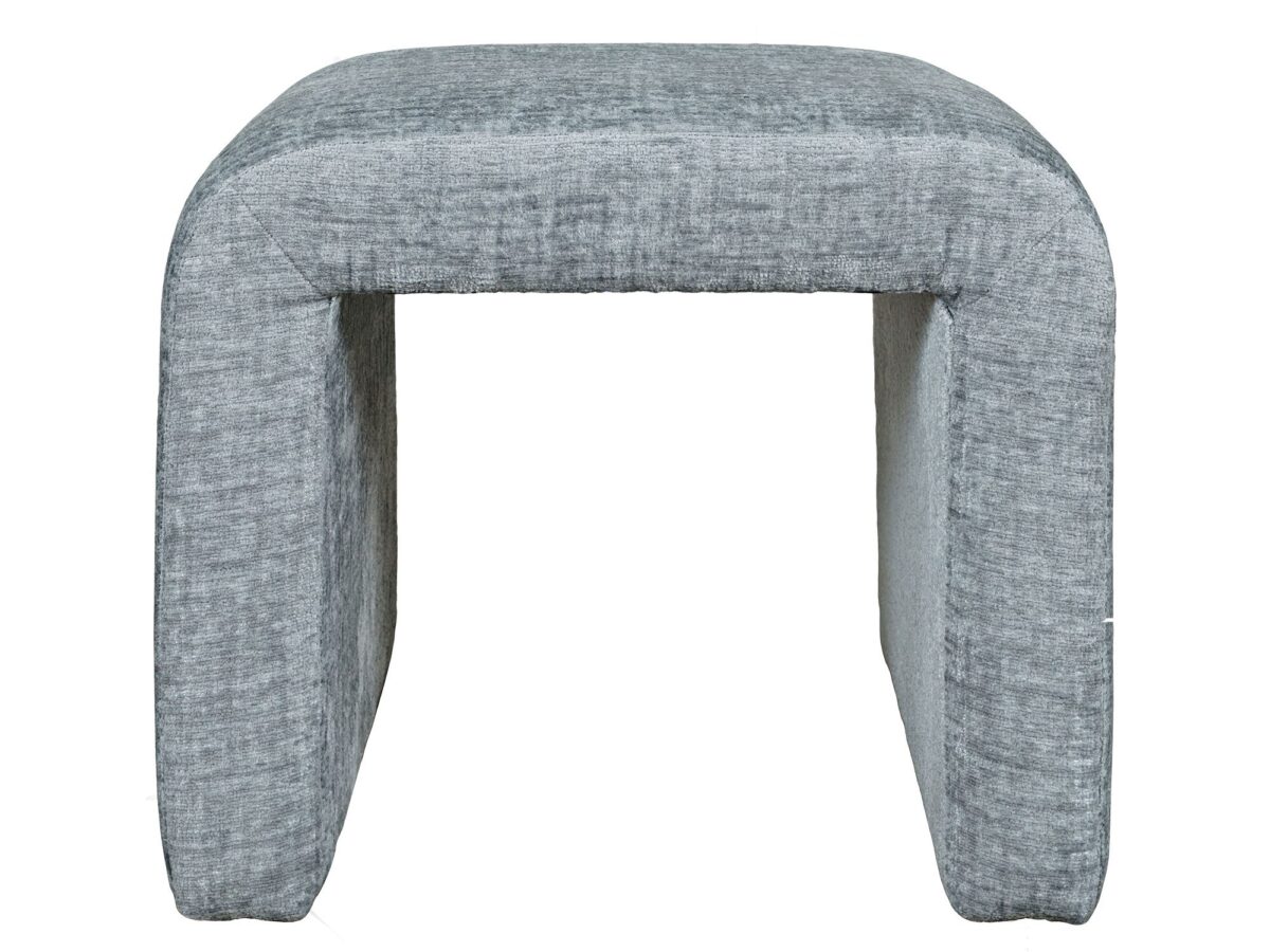 Elegancka ławka tapicerowana w jasnoniebieskim kolorze – Edinburgh