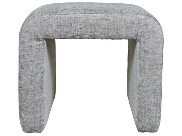 Pufa boucle szara w minimalistycznym stylu do wnętrz modern