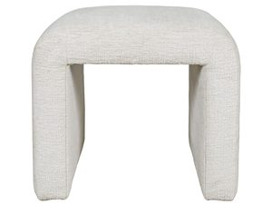 Miniaturka 3 - Minimalistyczna pufa boucle w kolorze ecru z prostą konstrukcją