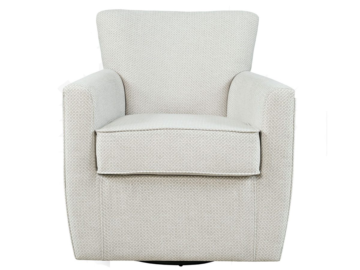 Elegancki Fotel Obrotowy Tapicerowany w Jasnoszarym Kolorze – Edinburgh