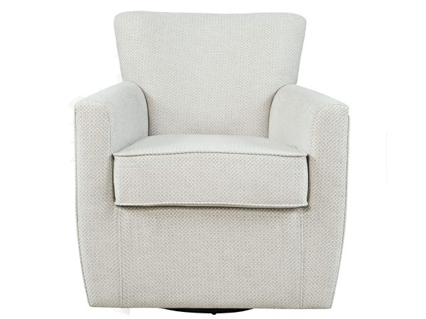 Szary fotel z wysokim oparciem i grubym siedziskiem