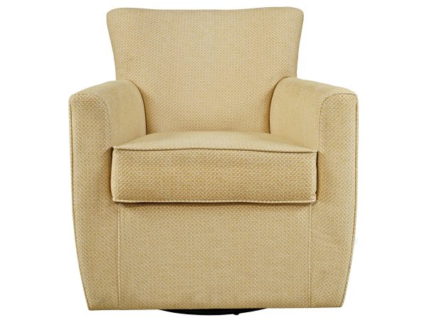 Nowoczesny fotel tapicerowany w odcieniu ecru, miękkie oparcie, wygodny fotel nowoczesny