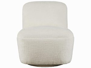 Miniaturka 4 - Minimalistyczny fotel tapicerowany kremowy