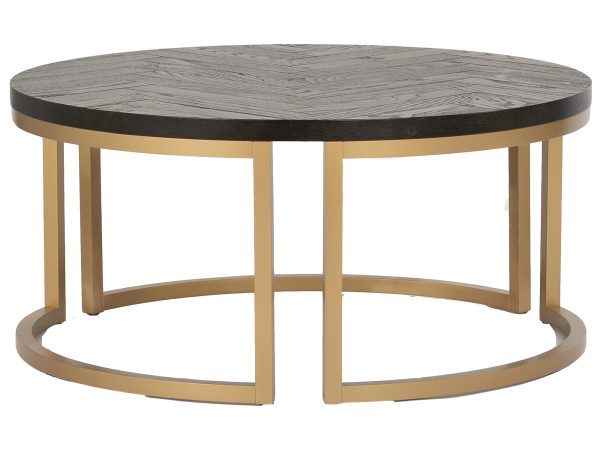 Stolik kawowy w nowoczesnym stylu z czarnym połyskiem