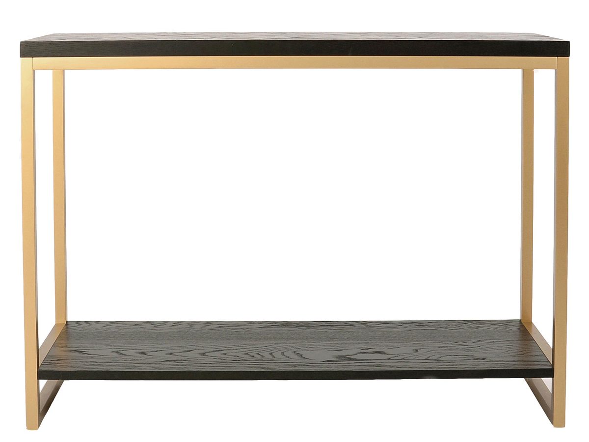 Konsola glamour z czarnym połyskiem i złotymi nogami – Andaluzja