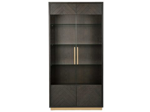 Witryna z drewna bukowego w stylu glamour