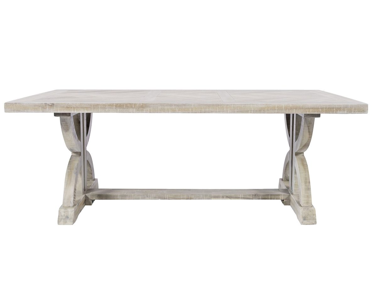 Stolik kawowy z intarsją w jodełkę w jasnym drewnie – Avola