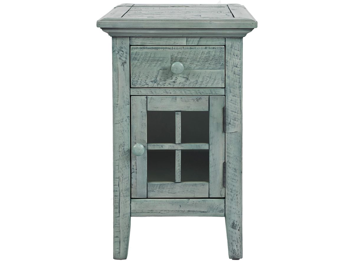 Szafka Nocna w Rustykalnym Stylu z Aksamitnymi Szufladami – Avola