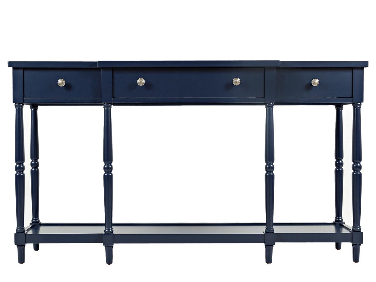 Konsola Hampton w Ciemnogranatowym kolorze z prostymi uchwytami – Avola
