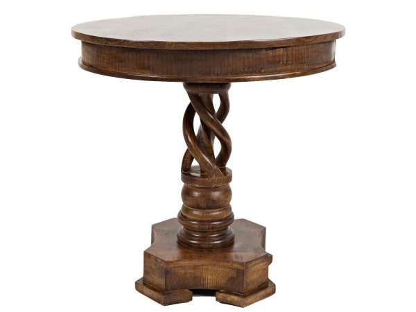 Stolik drewniany z elegancką podstawą