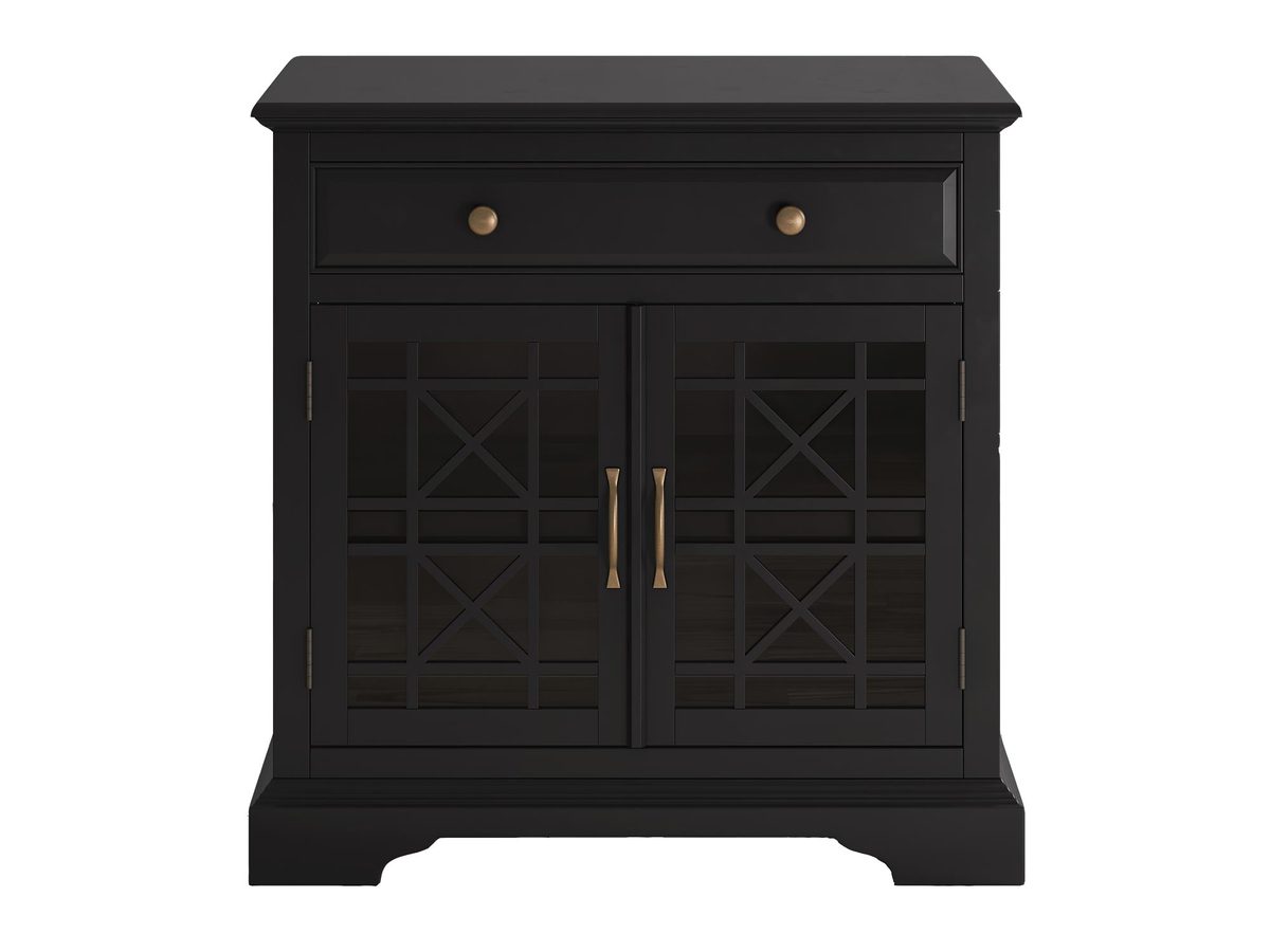 Komoda czarna z czerwonymi przetarciami – Avola