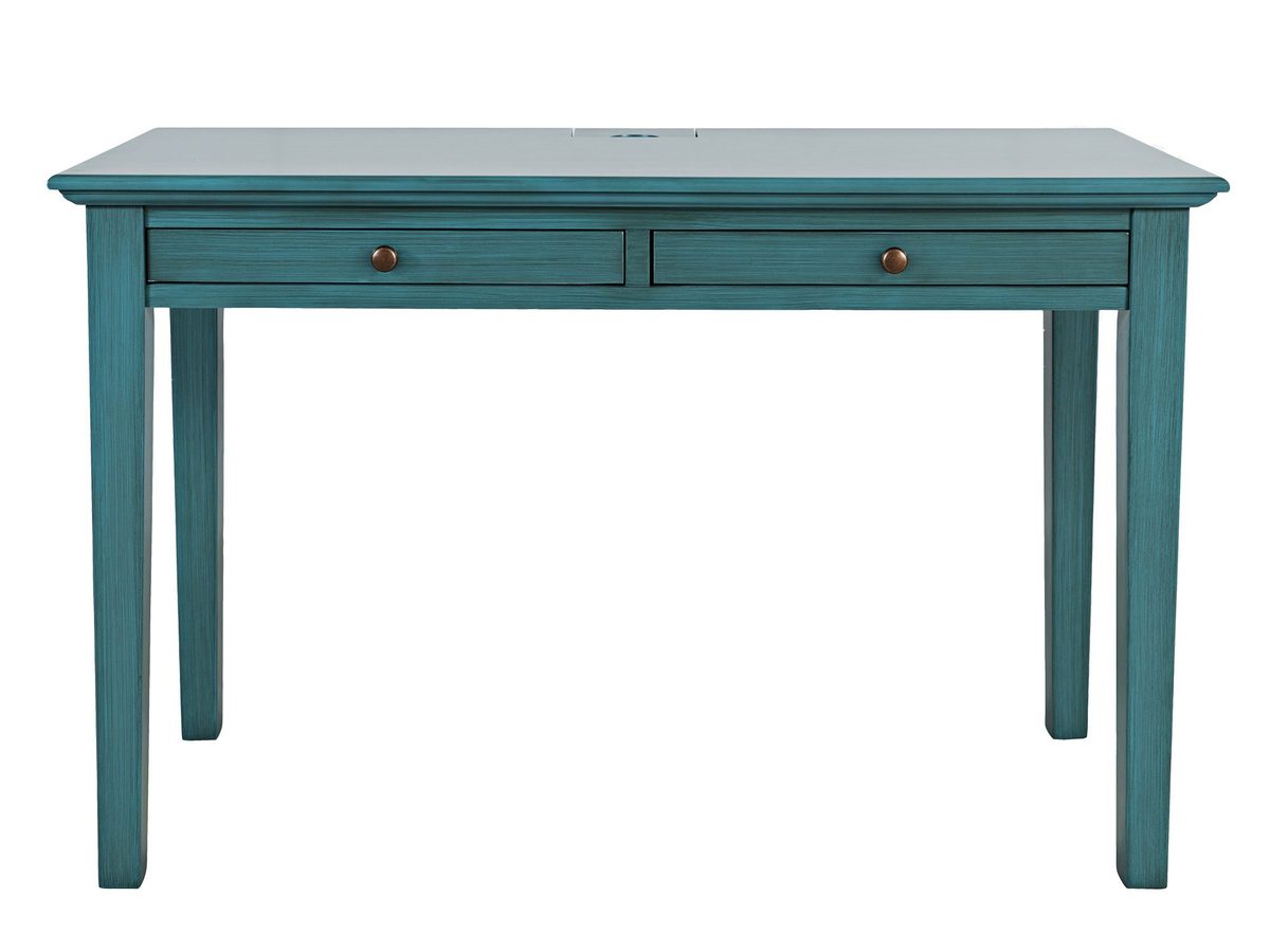 Biurko w Ciemnoniebieskim Kolorze z Gniazdem USB – Avola