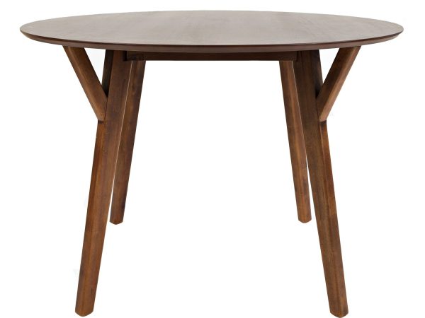 Okrągły stół drewniany w stylu retro do jadalni