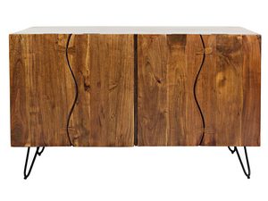 Miniaturka 8 - Komoda drewniana z naturalnym wykończeniem do salonu